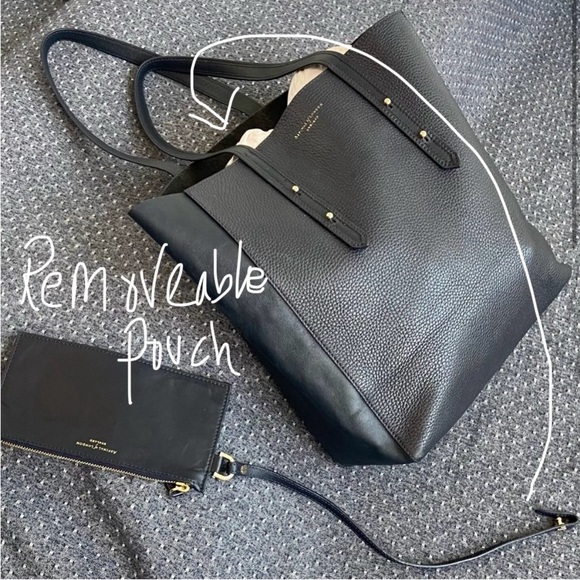 Aspinal of London - Essential Leather Tote Bag Navy Pebble - Pristine/Excellent - Picture 14 of 16